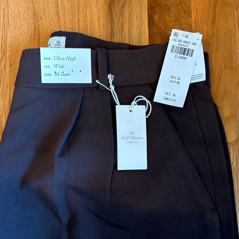 Abercrombie & Fitch Sloane Tailored Wide Leg Pant